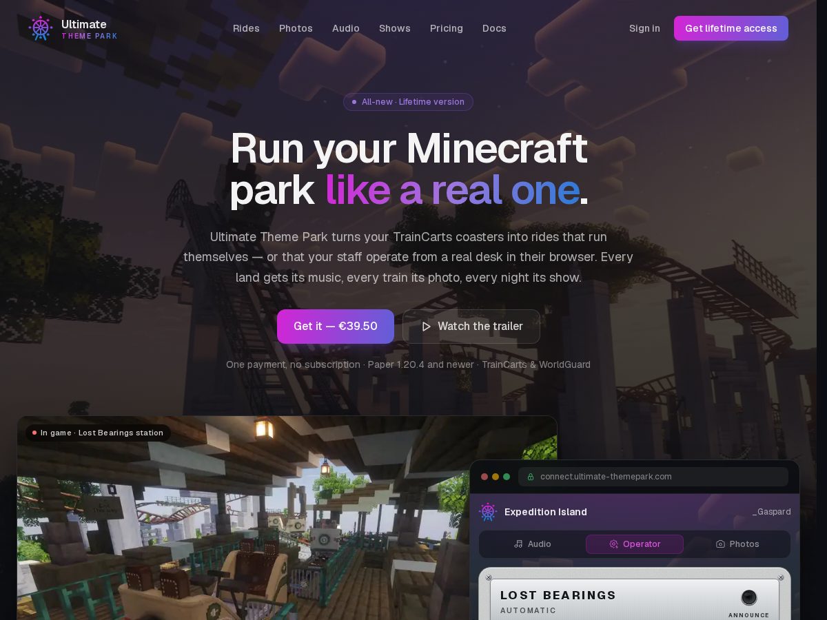 Landing-page snapshot of utpmc.site