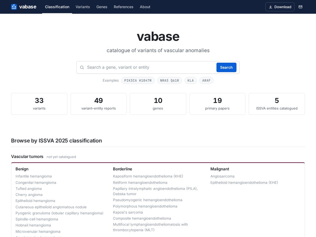 Landing-page snapshot of vabase.org