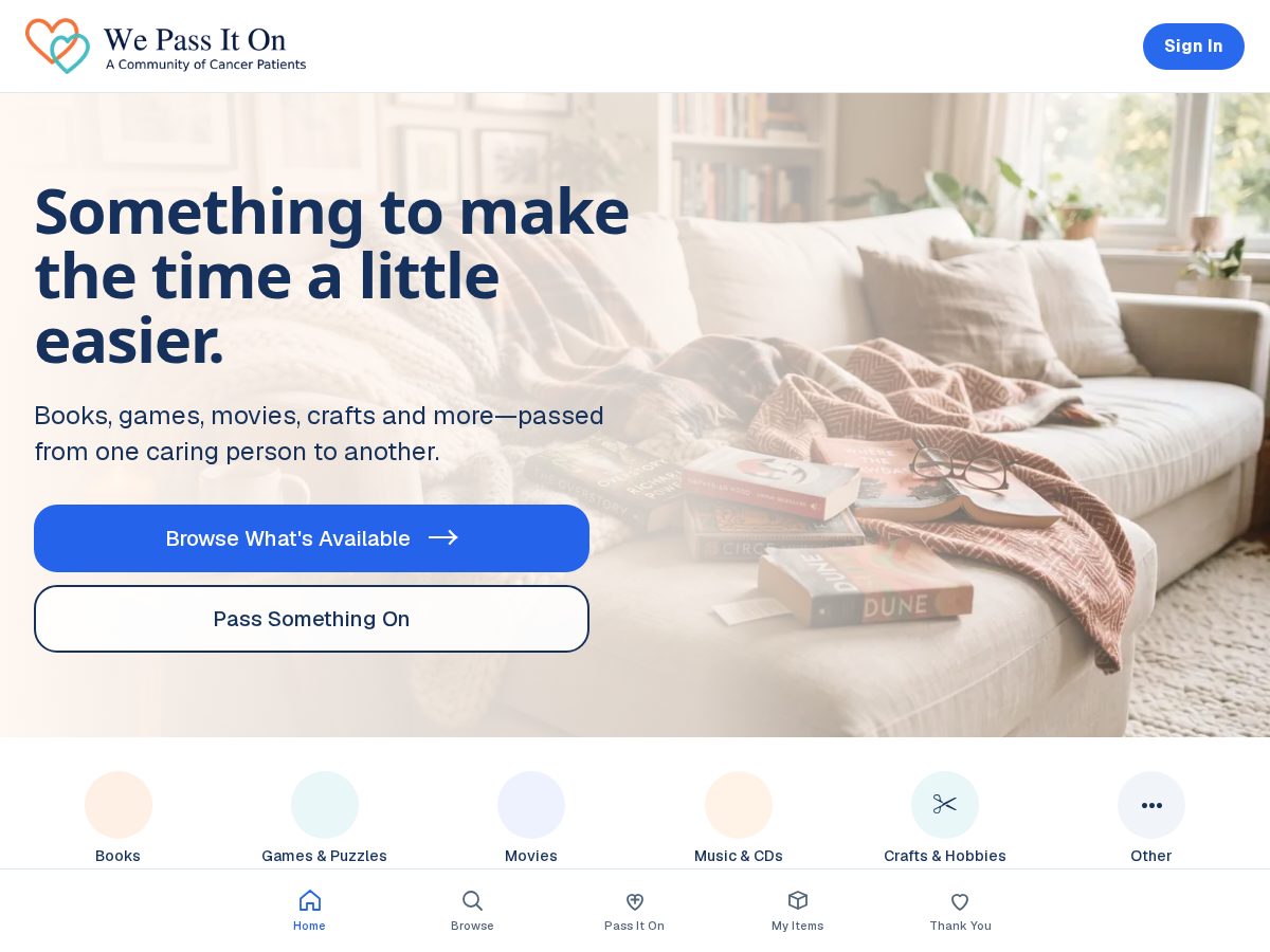 Landing-page snapshot of wepassiton.com