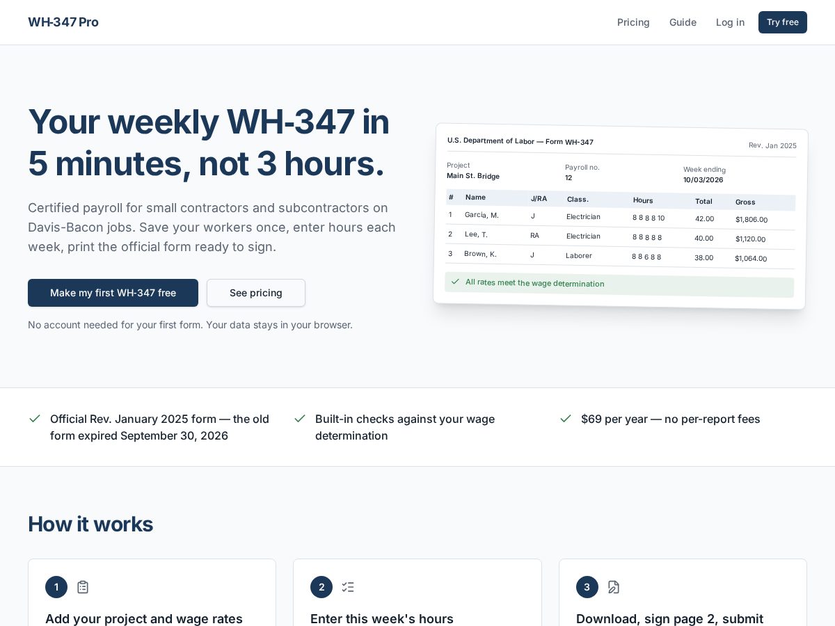 Landing-page snapshot of wh347pro.com