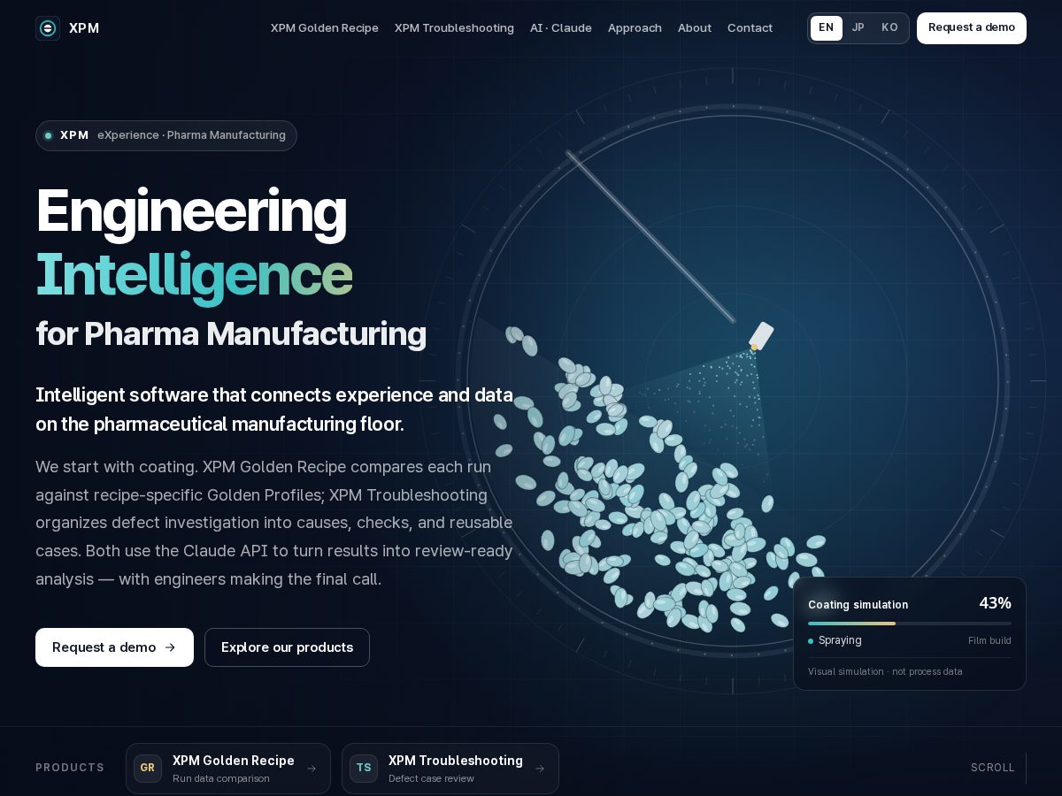 Landing-page snapshot of xpmlabs.com
