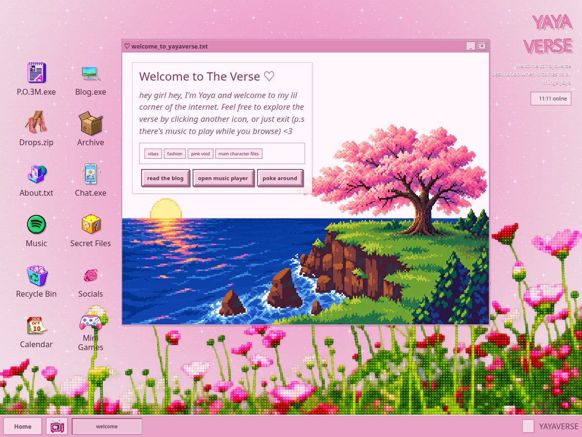 Landing-page snapshot of yayaverse.site