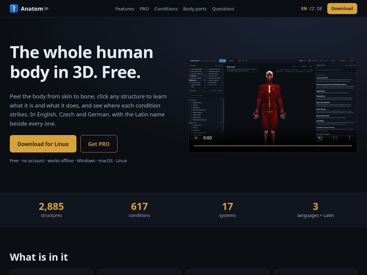 Landing-page snapshot of anatom3d.com