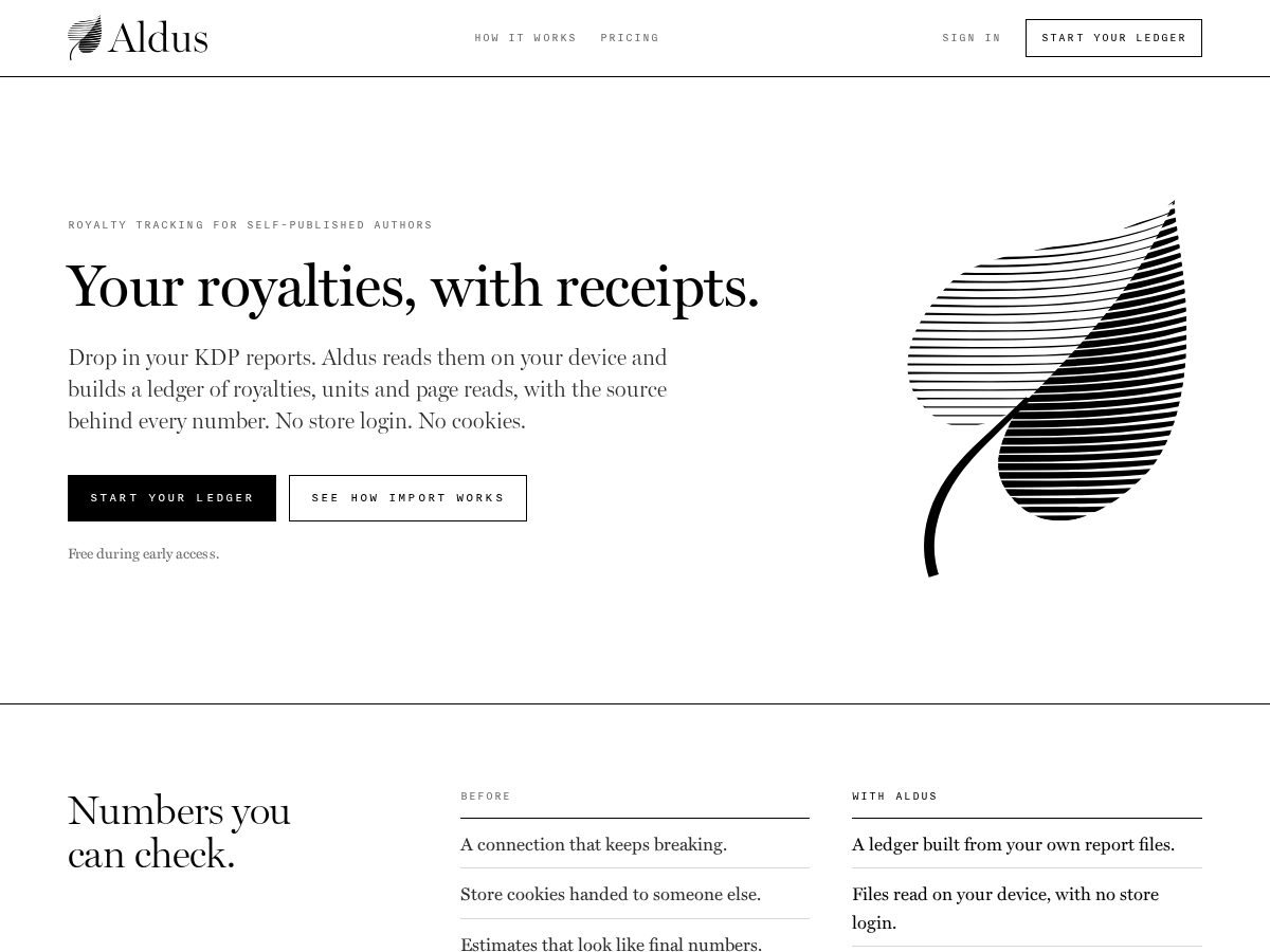 Landing-page snapshot of askaldus.com