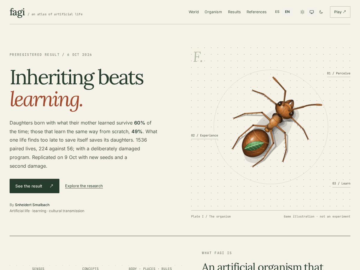 Landing-page snapshot of biomorfia.com