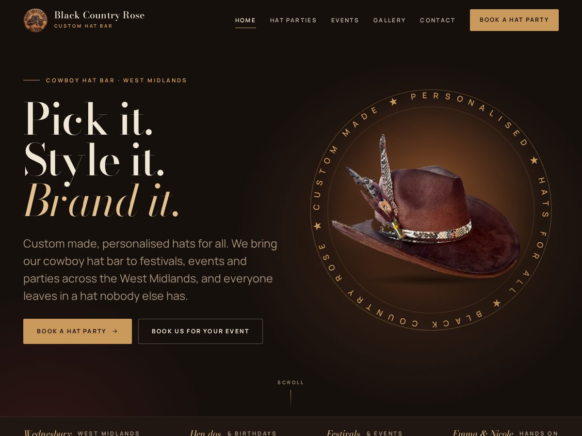 Landing-page snapshot of blackcountryrose.com