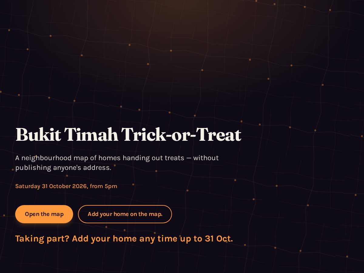 Landing-page snapshot of bthalloween.net