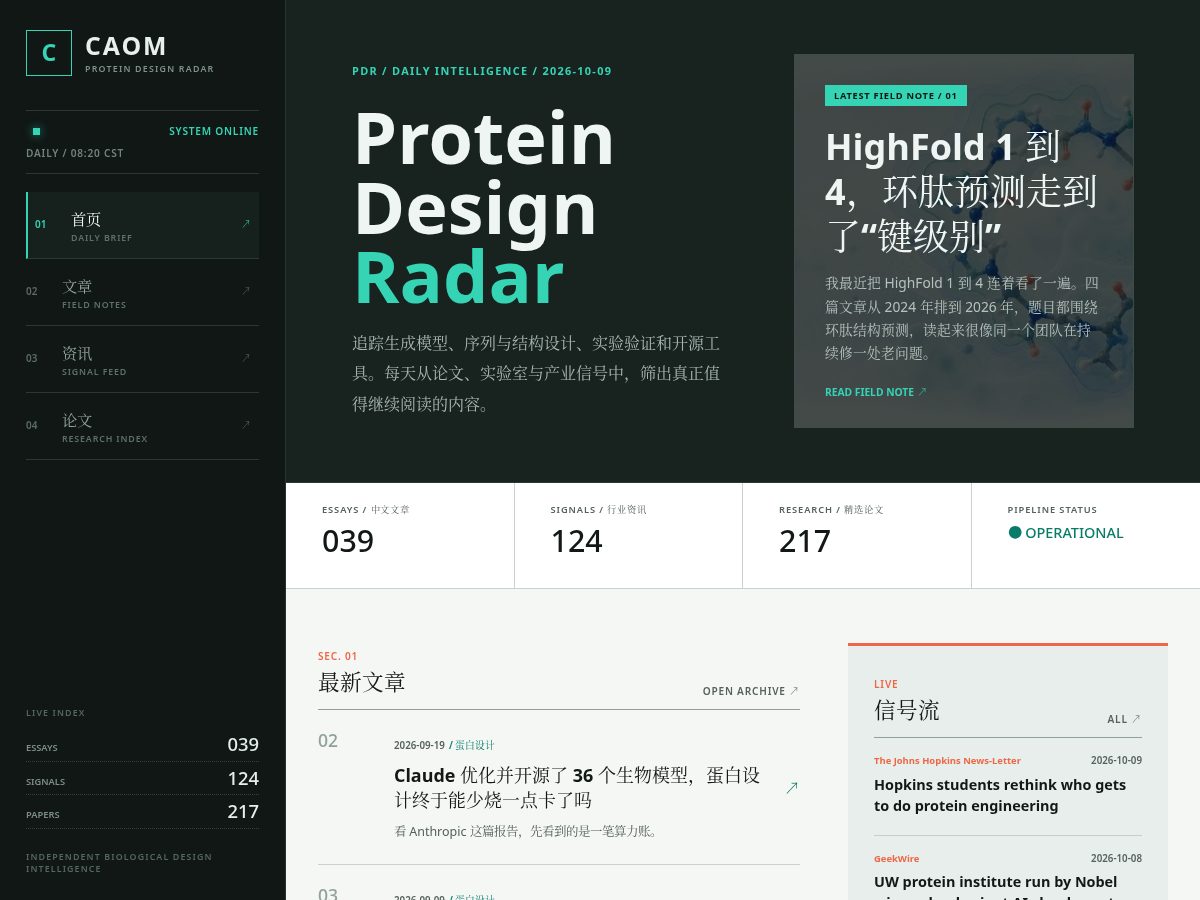 Landing-page snapshot of caom.online