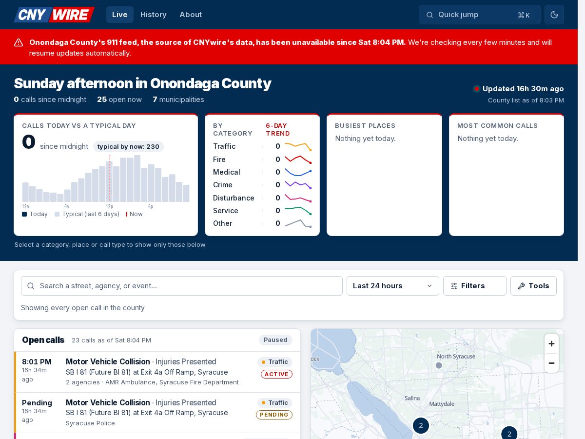 Landing-page snapshot of cnywire.com