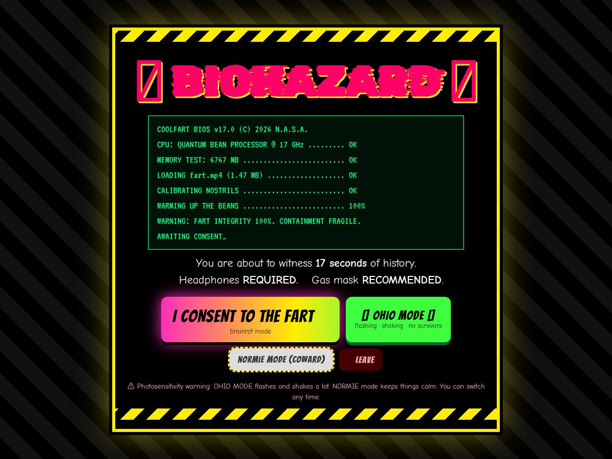 Landing-page snapshot of coolfart.com