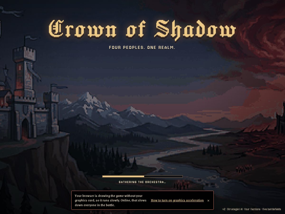 Landing-page snapshot of crownofshadow.com