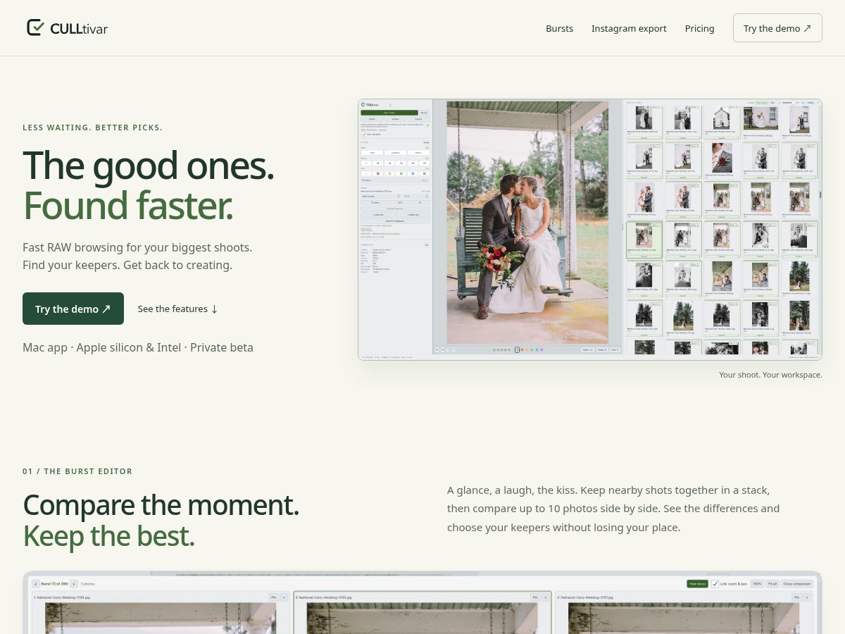 Landing-page snapshot of culltivar.com