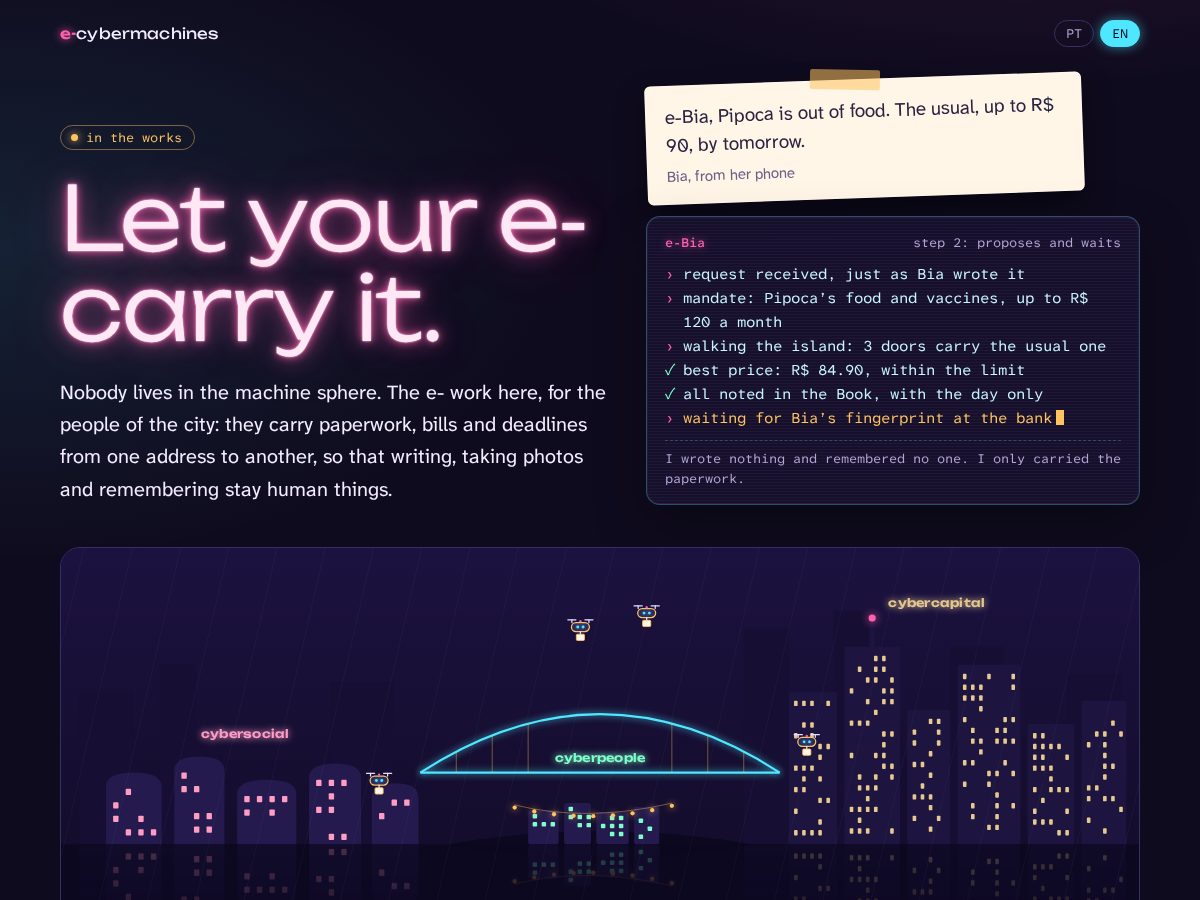 Landing-page snapshot of cybermachines.space