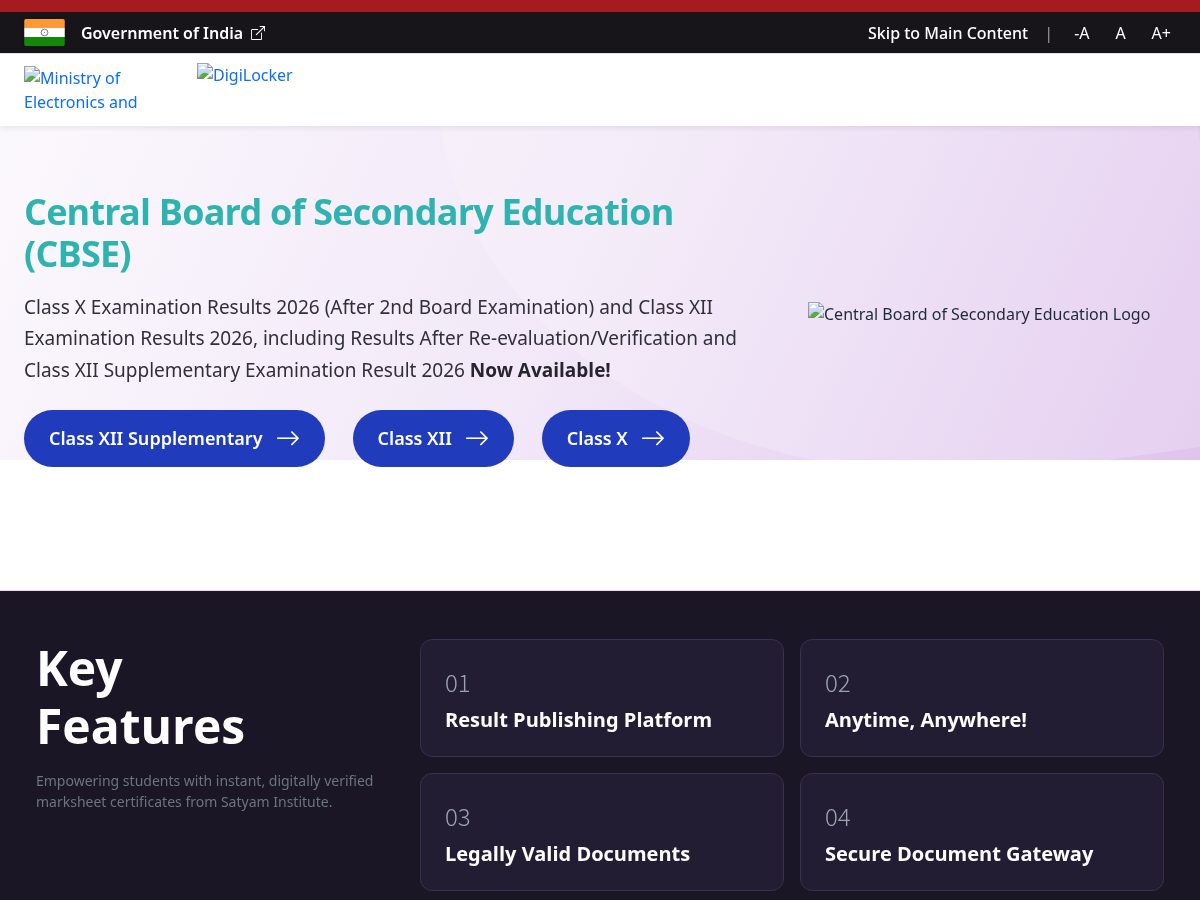 Landing-page snapshot of digilocker.services