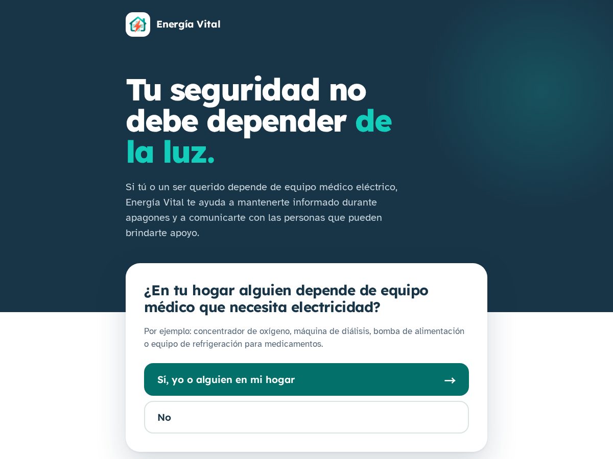 Landing-page snapshot of energiavitalpr.com