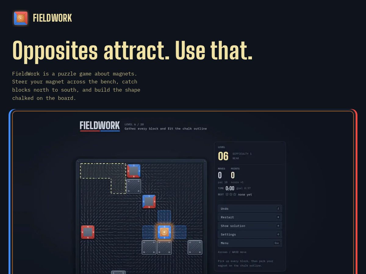 Landing-page snapshot of fieldwork.game