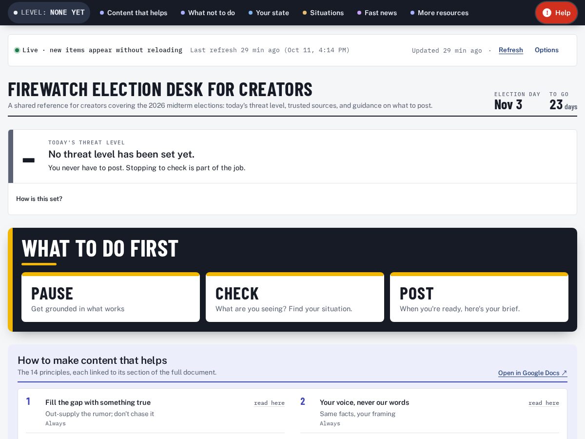 Landing-page snapshot of firewatchdesk.com