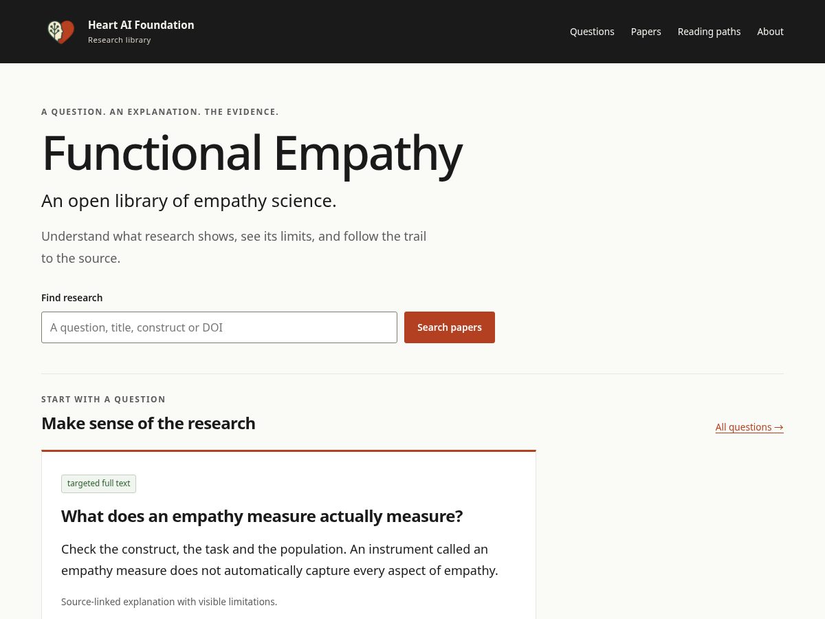Landing-page snapshot of functionalempathy.org