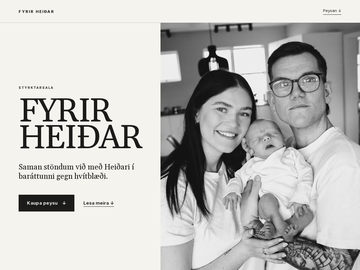 Landing-page snapshot of fyrirheidar.com