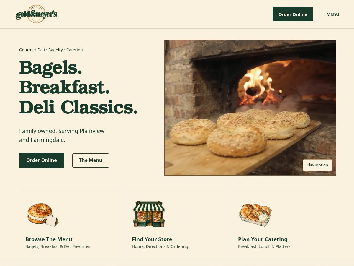 Landing-page snapshot of goldandmeyers.com