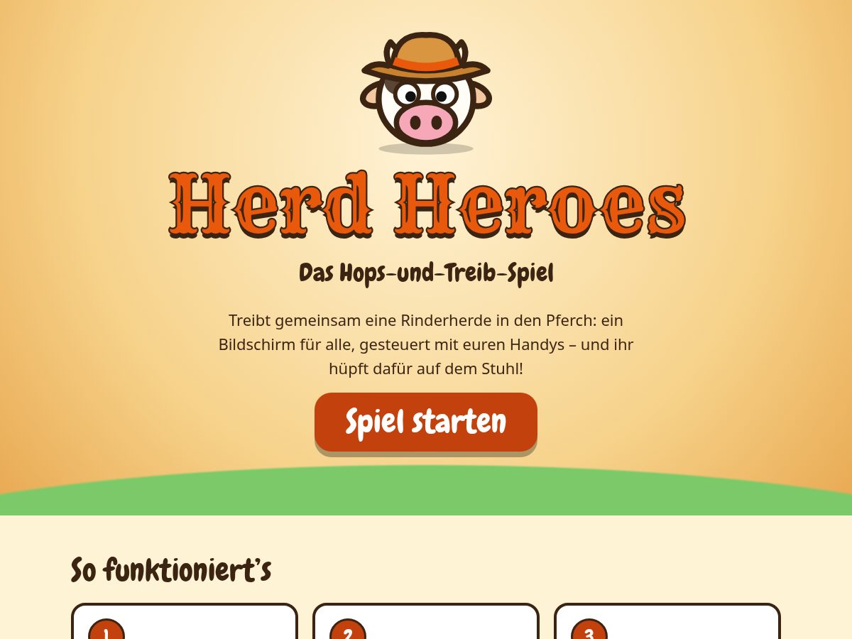 Landing-page snapshot of herdhereos.com