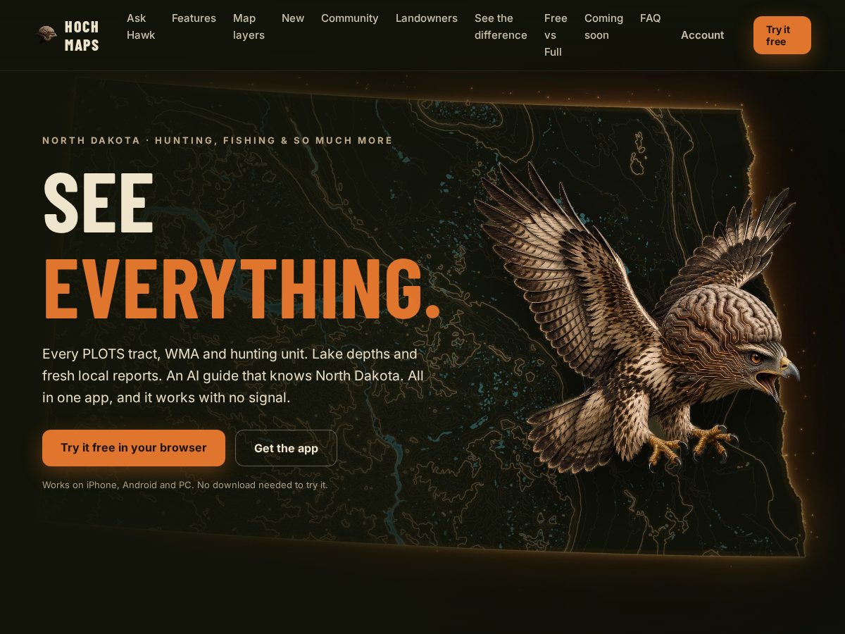 Landing-page snapshot of hochmaps.com