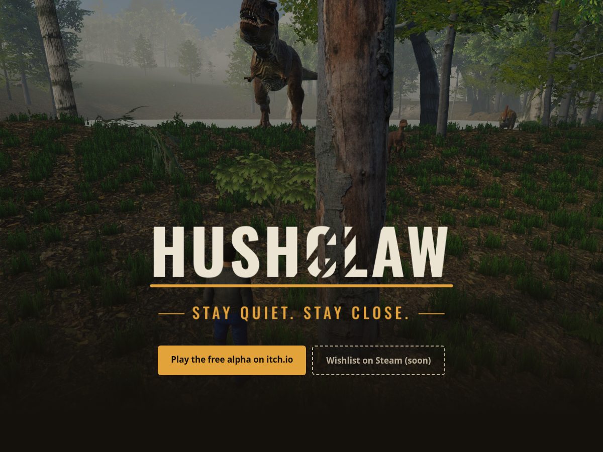 Landing-page snapshot of hushclaw.games
