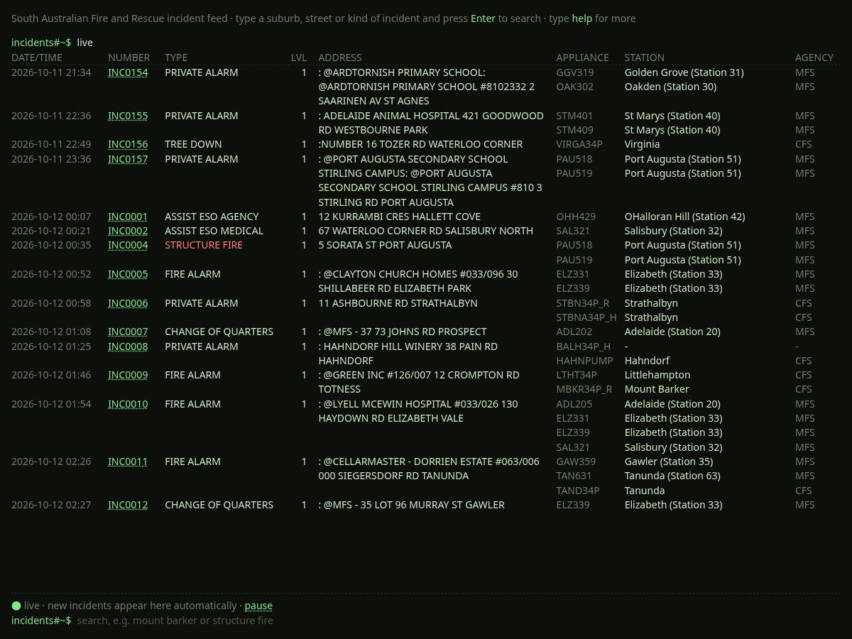 Landing-page snapshot of incidentpager.fyi
