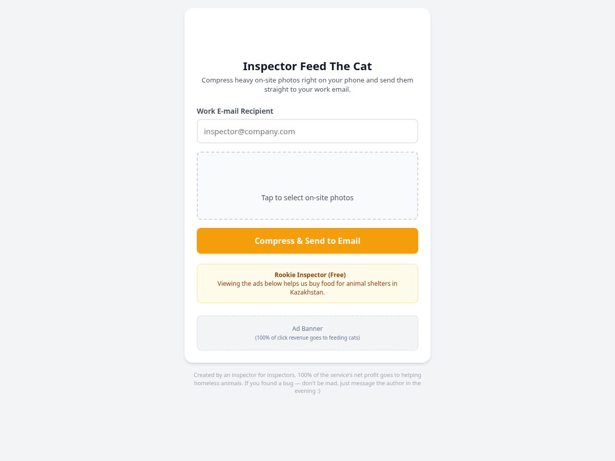 Landing-page snapshot of inspectorfeedthecat.com