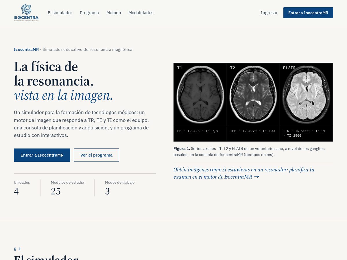 Landing-page snapshot of isocentra.com