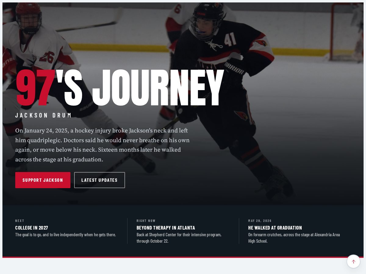 Landing-page snapshot of jacksondrum.org