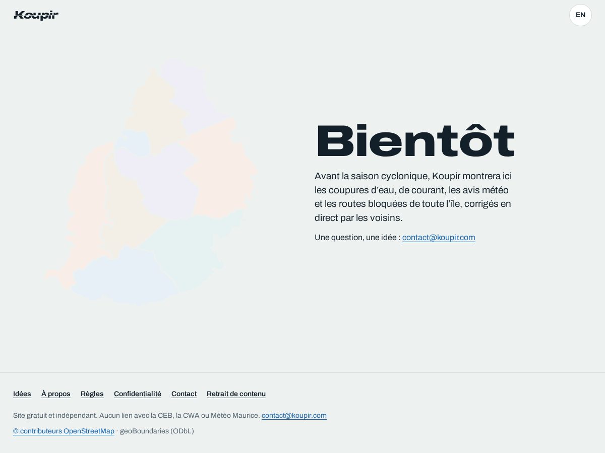 Landing-page snapshot of koupir.com