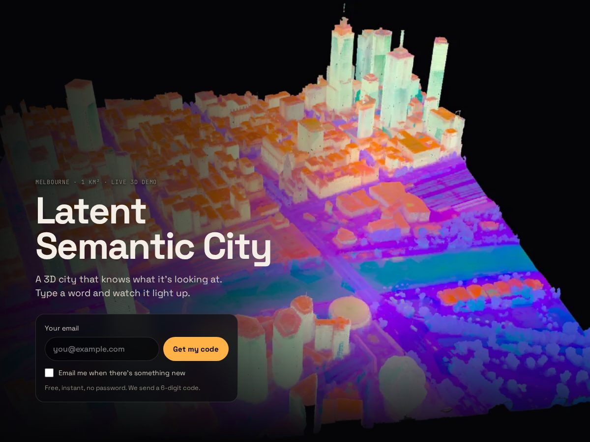 Landing-page snapshot of latentcity.com