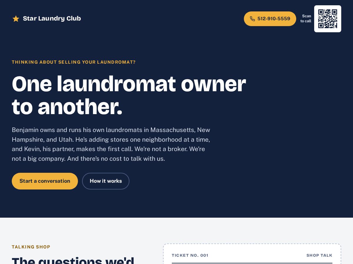 Landing-page snapshot of laundrytransition.com