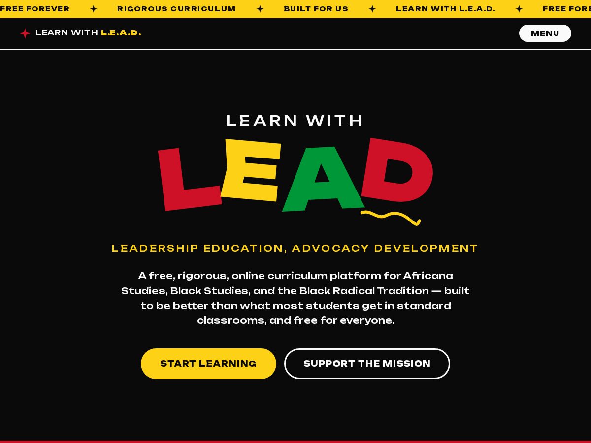 Landing-page snapshot of learnwithlead.org