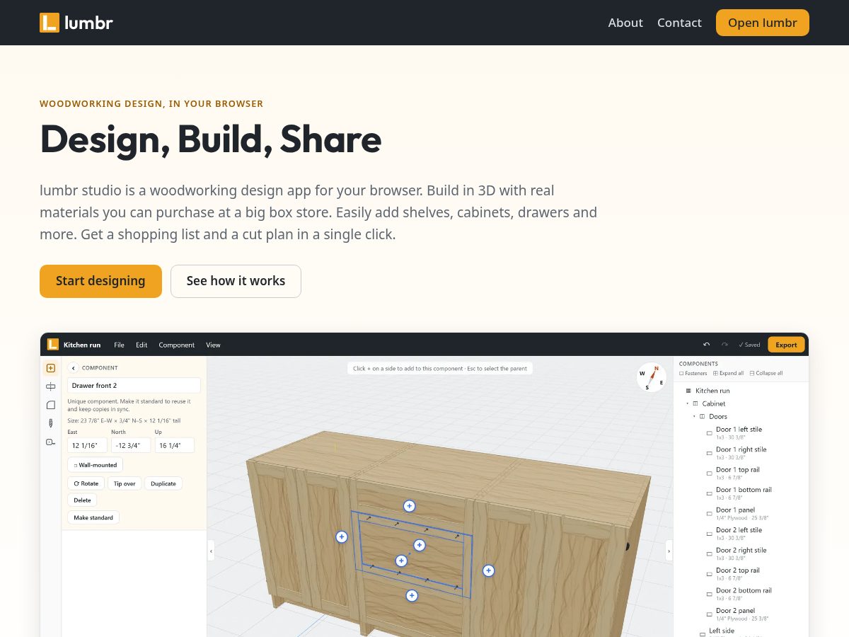 Landing-page snapshot of lumbrstudio.com