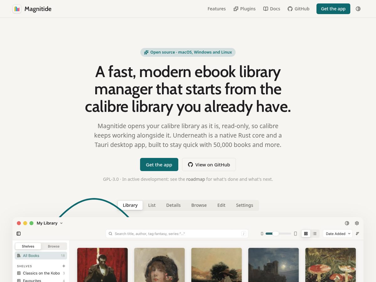 Landing-page snapshot of magnitide.com