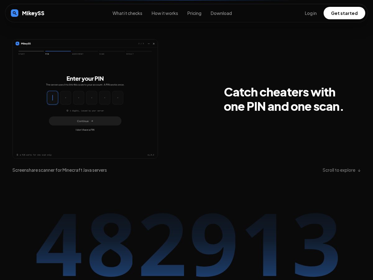 Landing-page snapshot of mikeyss.com