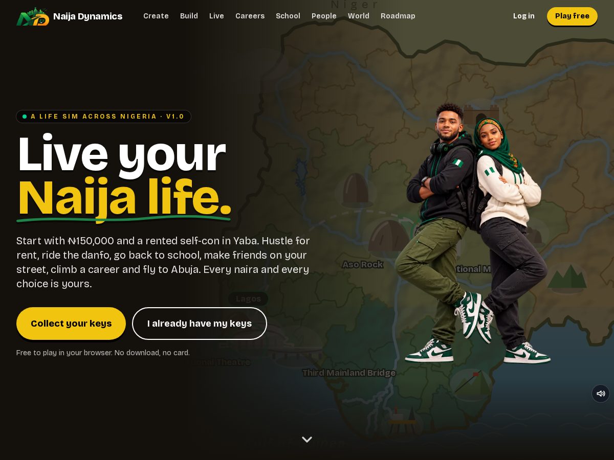 Landing-page snapshot of naijadynamics.com