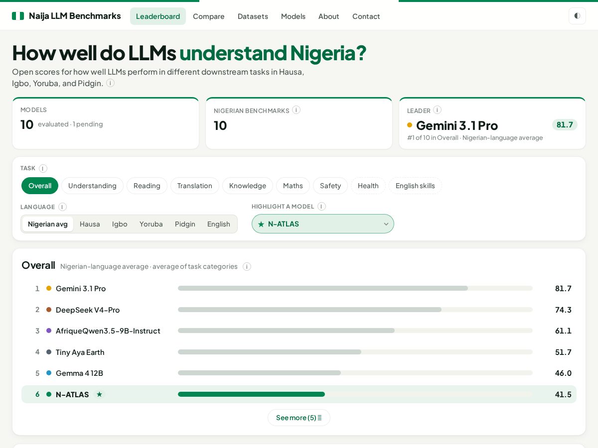 Landing-page snapshot of naijallm.com