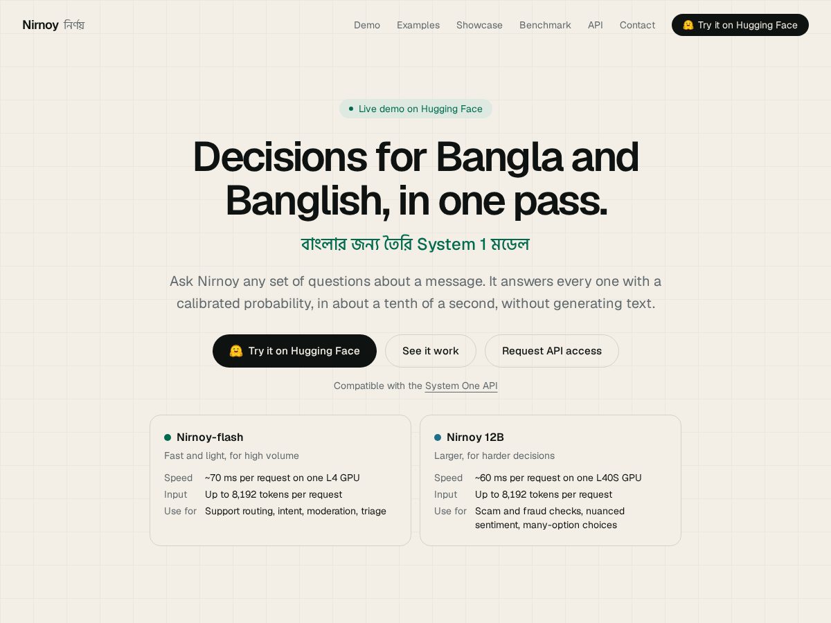 Landing-page snapshot of nirnoyai.com