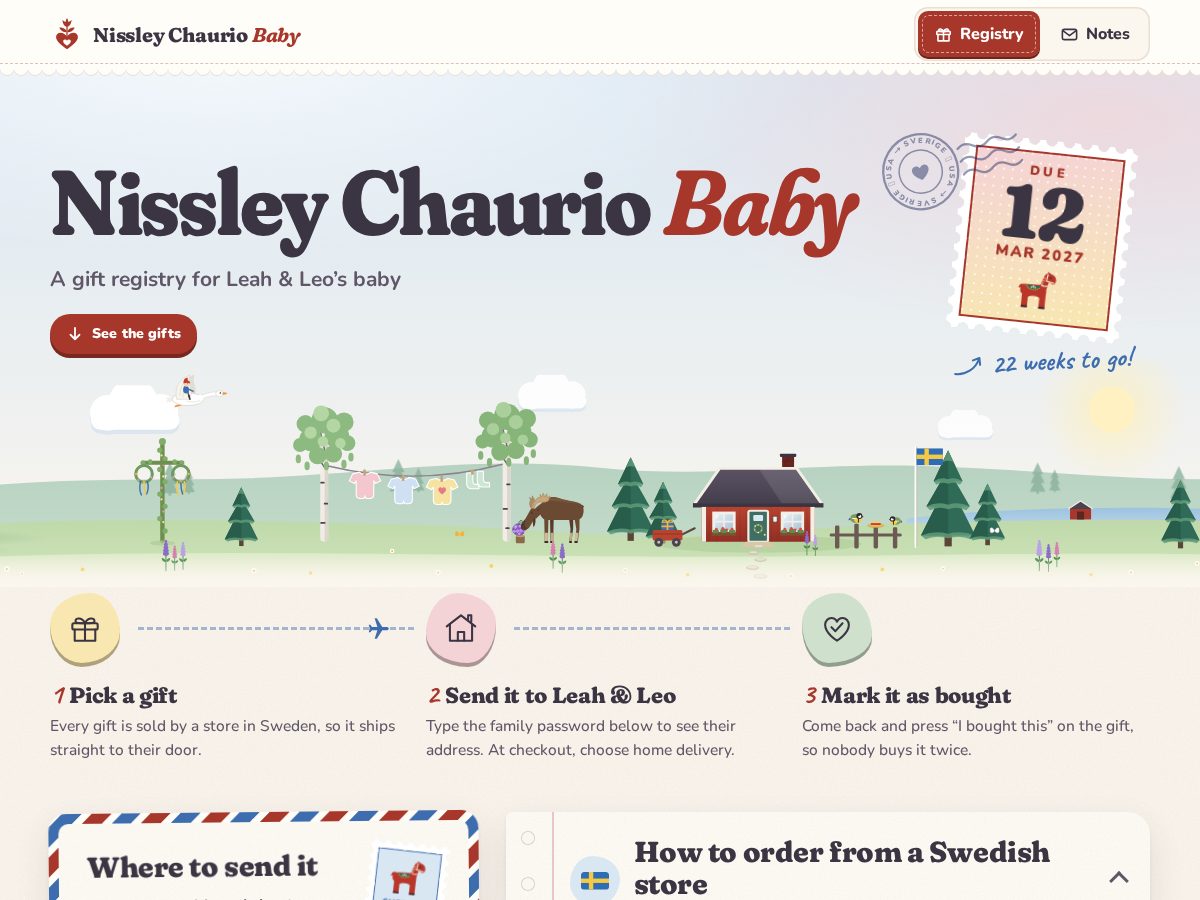 Landing-page snapshot of nissleychauriobaby.com