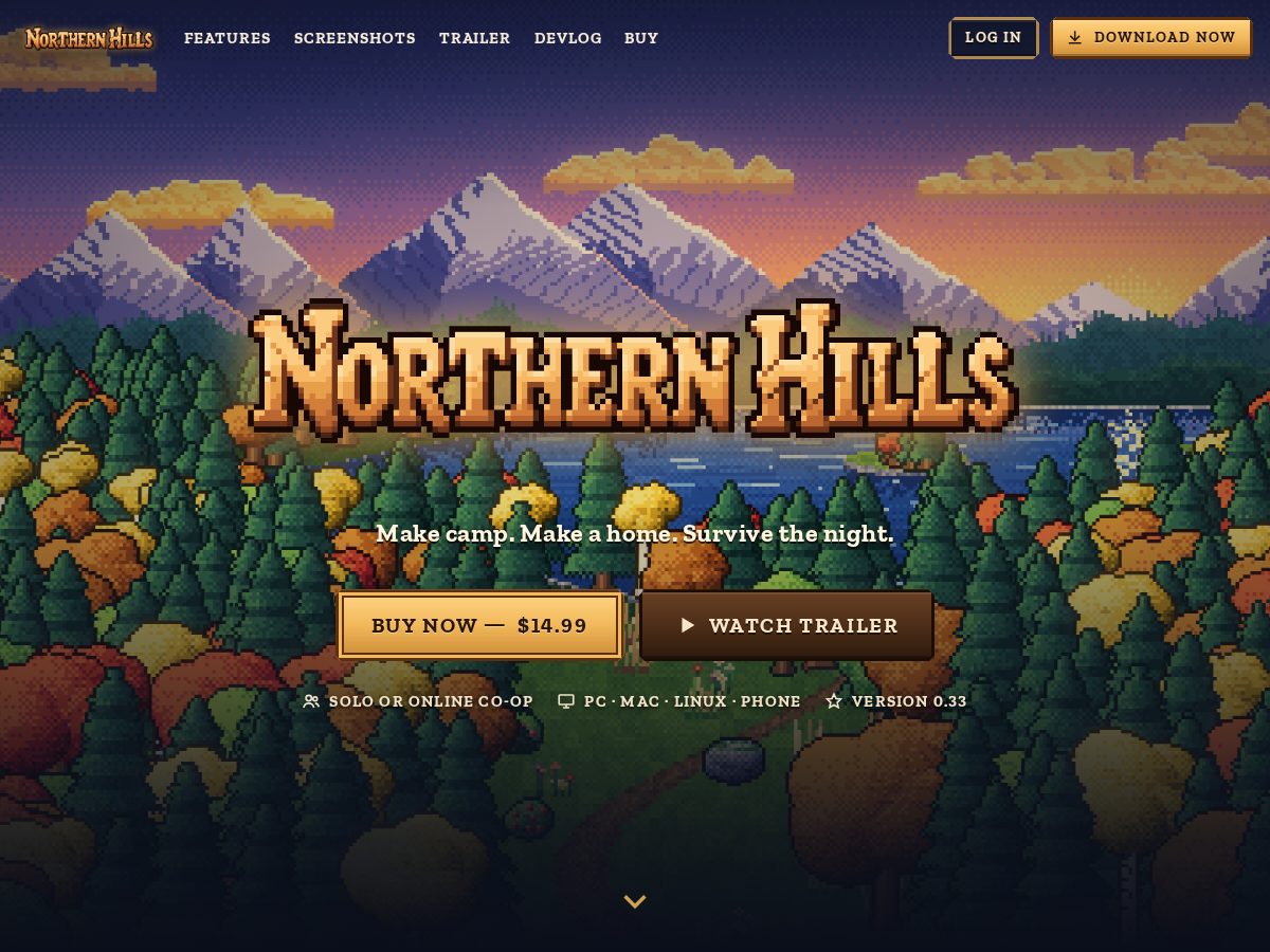 Landing-page snapshot of northernhillsgame.com