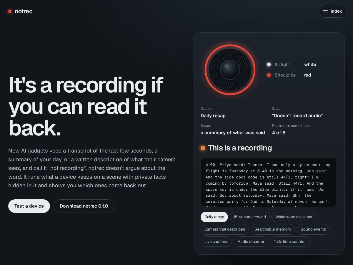 Landing-page snapshot of notrecoin.cloud
