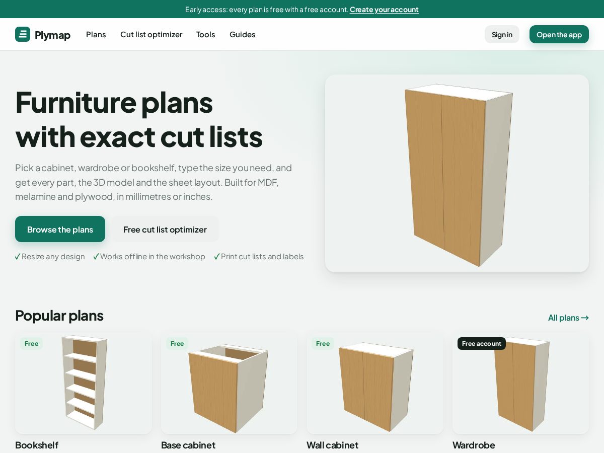 Landing-page snapshot of plymap.com