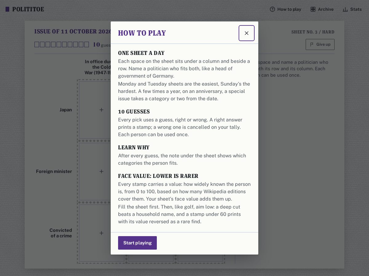 Landing-page snapshot of polititoe.com