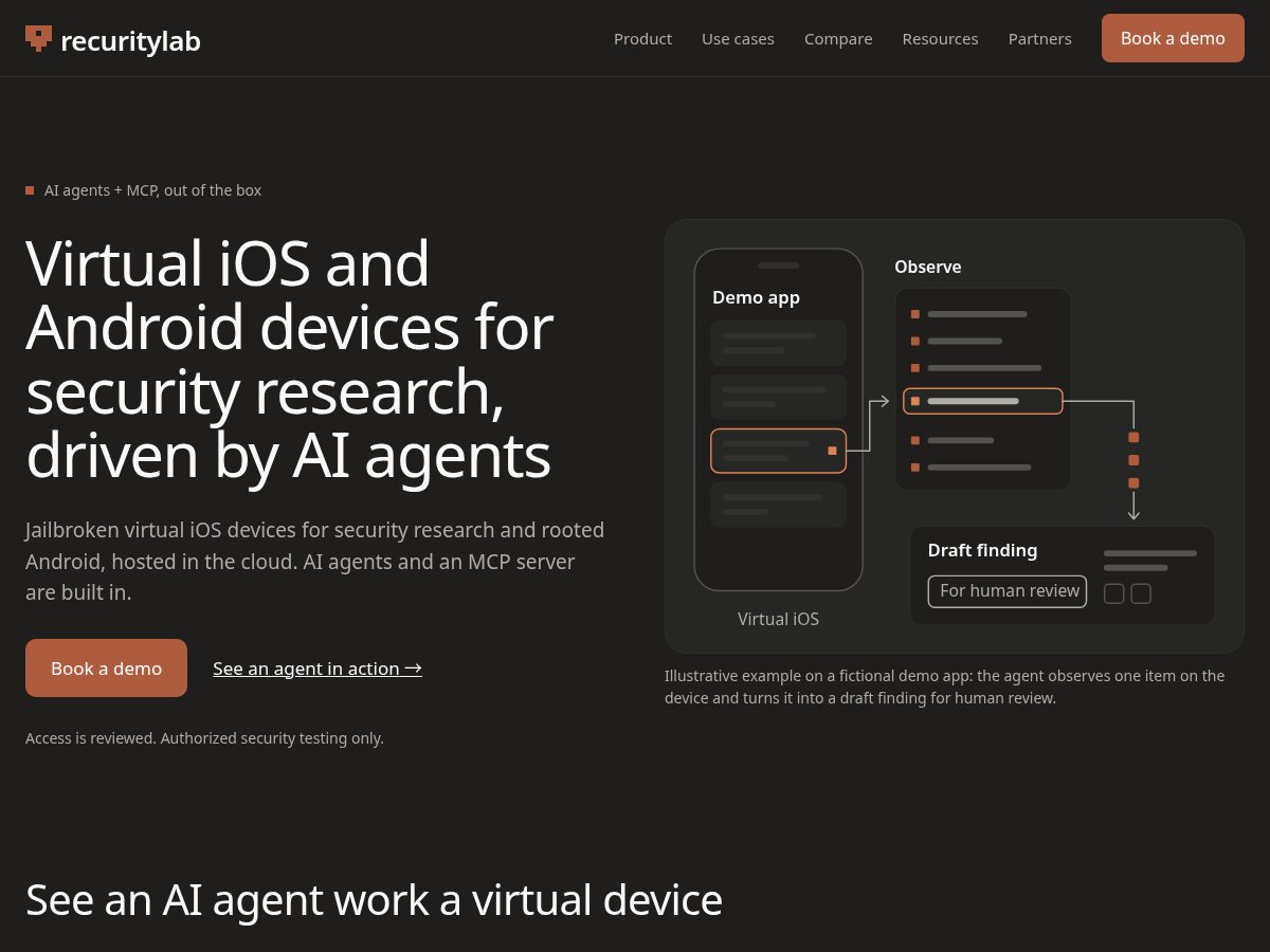 Landing-page snapshot of recuritylab.com