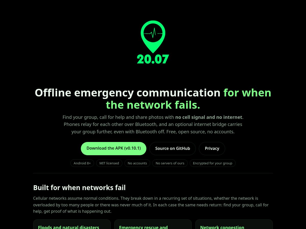 Landing-page snapshot of rescue2007.com