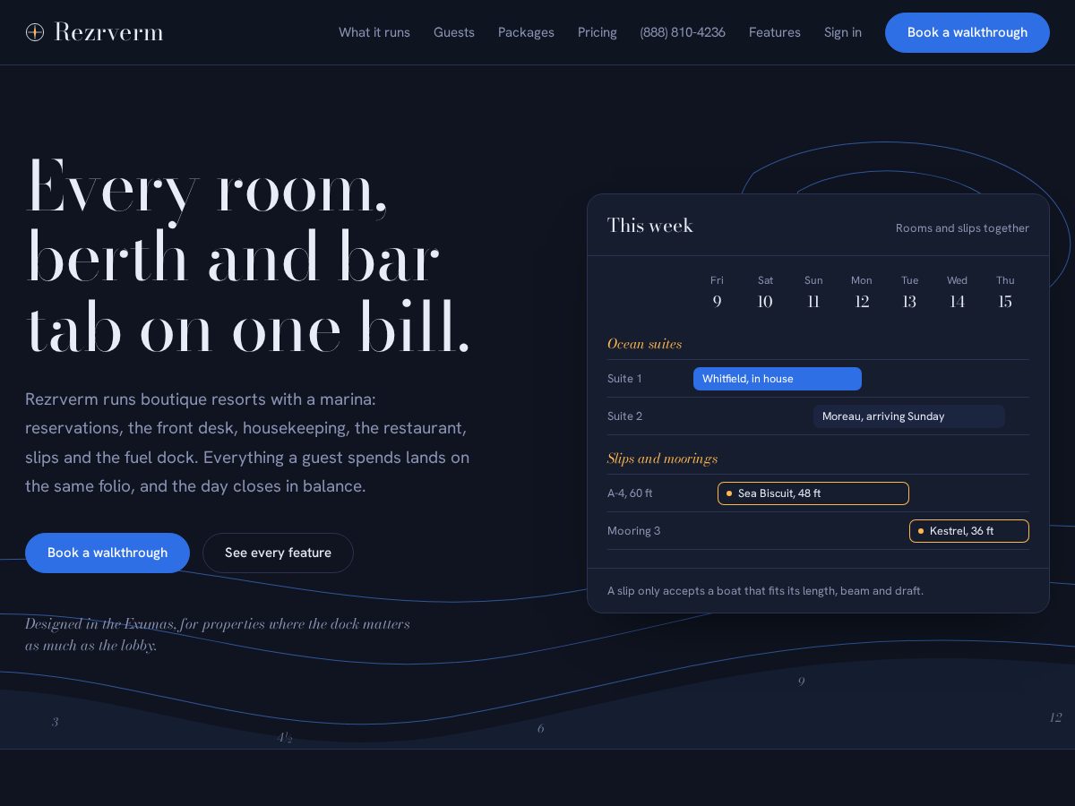 Landing-page snapshot of rezrverm.com