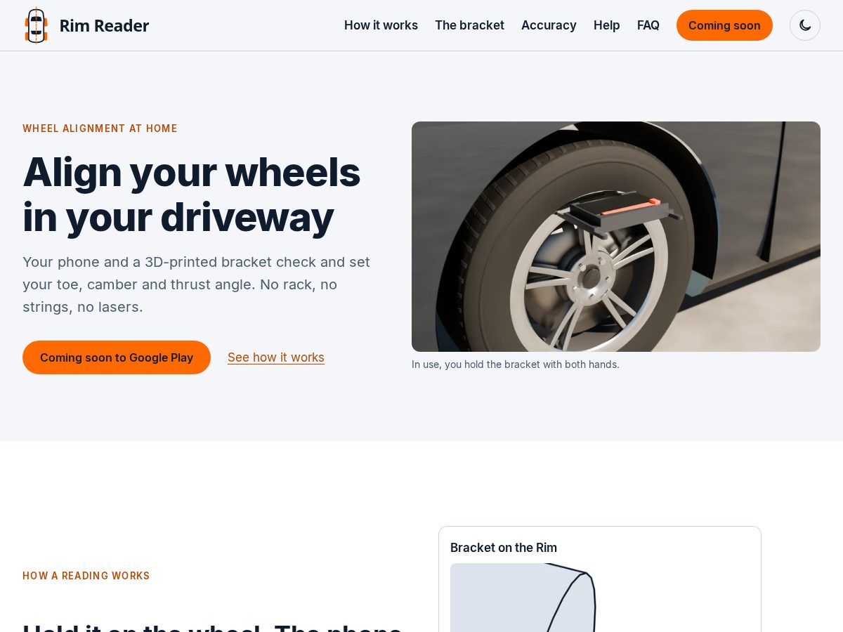 Landing-page snapshot of rimreader.com